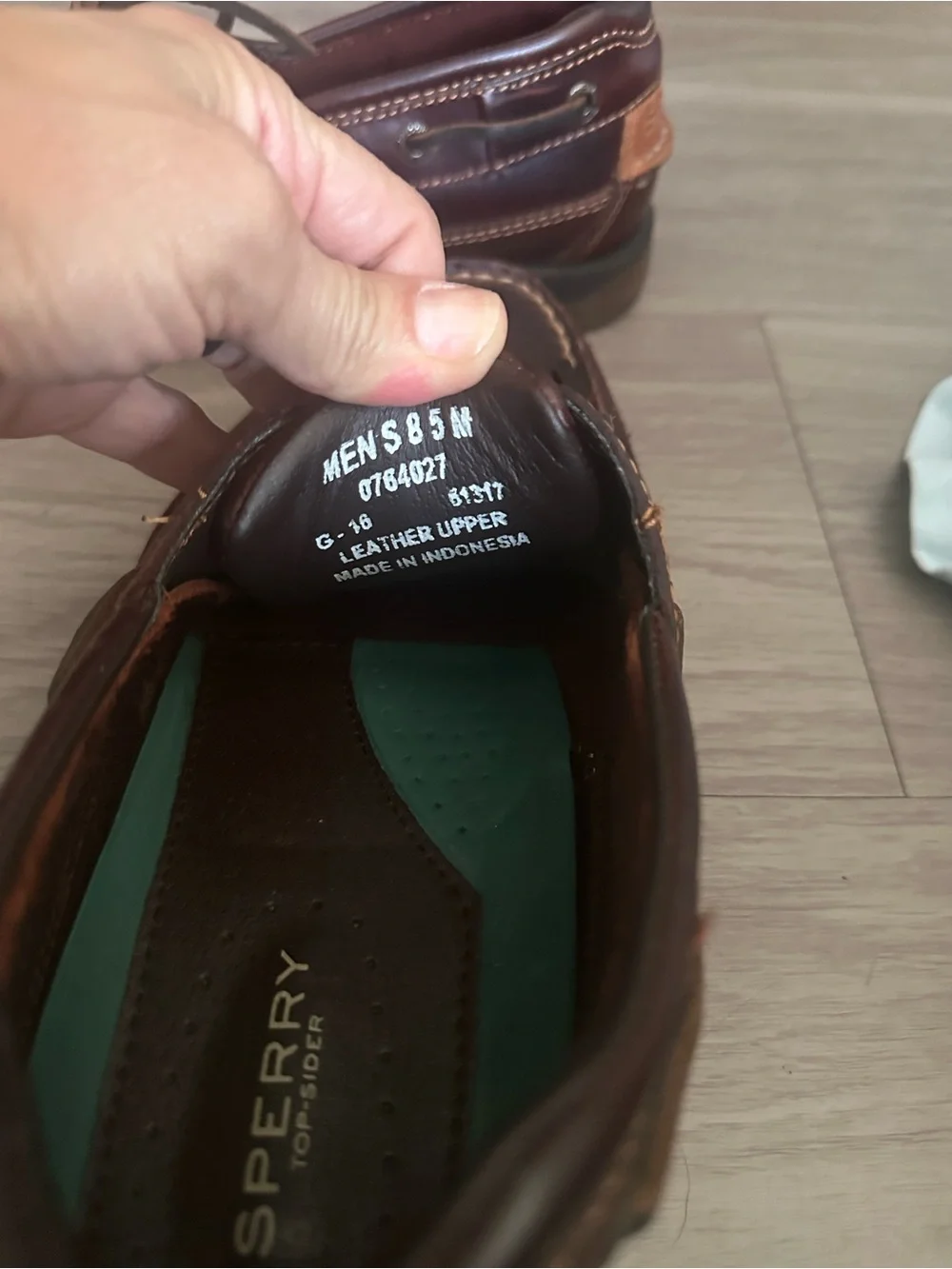 Sperry Mako 2 Eye Canoe Leather Boat Shoes Sz 8.5